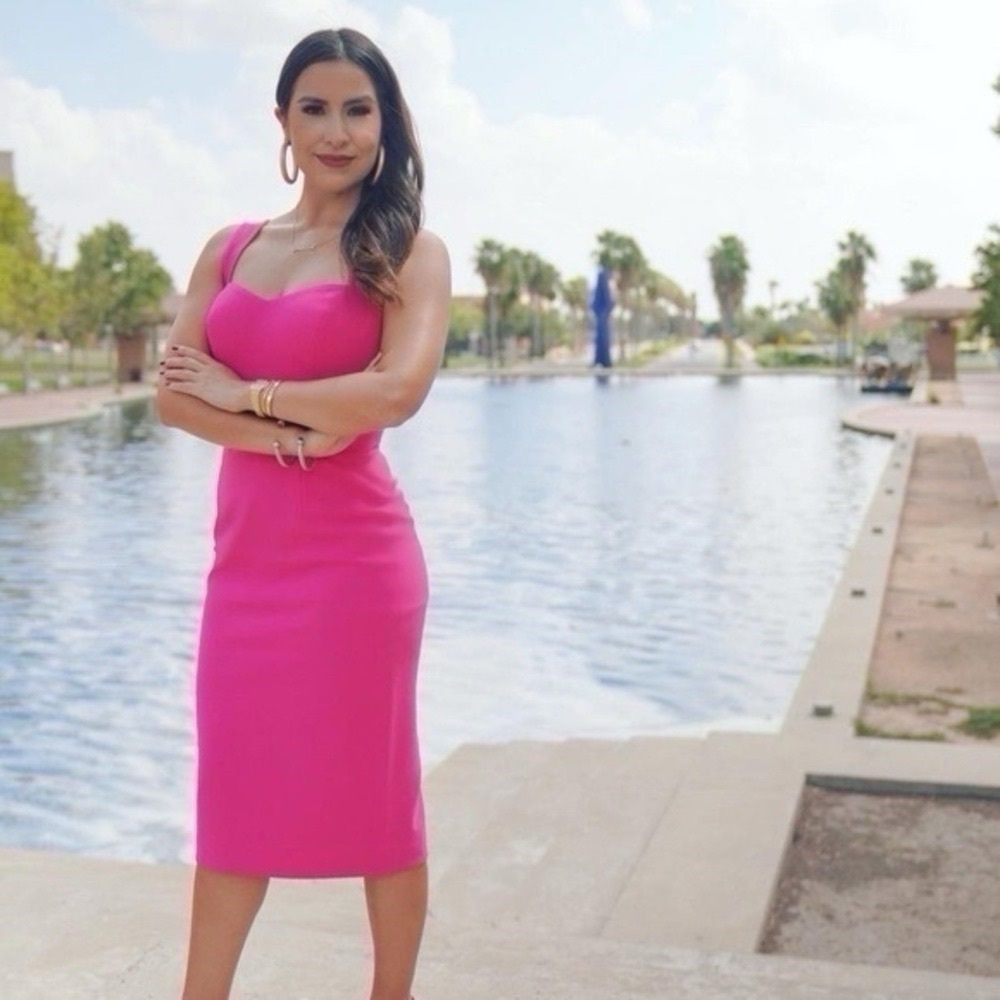 Dress The Population Nicole Dress Fuchsia Pink